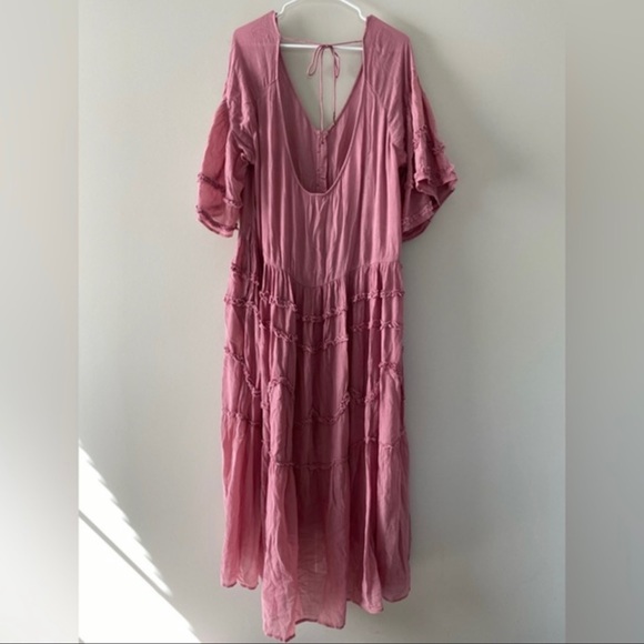 NWOT Free People Orianna Maxi Dress Bubblegum Pink M - Picture 4 of 13